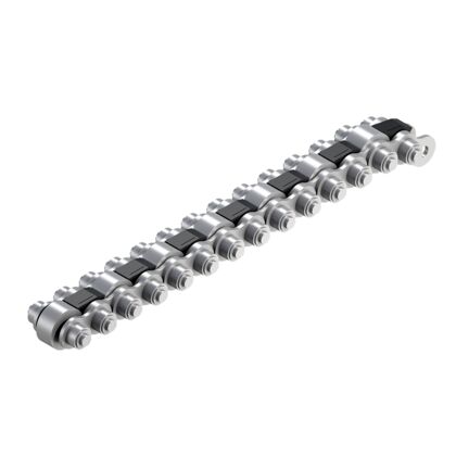 Components of conveyor units Accumulation roller chain with small parts trap, steel