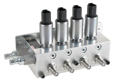 Remote control plate with 4 proportional pressure reducing valves